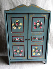 ARMOIRE DE POUPÉE EN BOIS PEINT - STYLE ALSACIEN