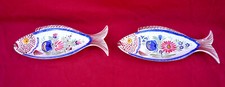HB QUIMPER Fish Shaped Small Dish Set of 2 Vintage