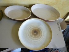 3 PLATS TERRINE EN GRES &