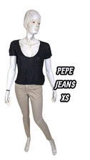 Pepe Jeans Taille 34 Superbe haut court tee shirt manches courtes noir femme
