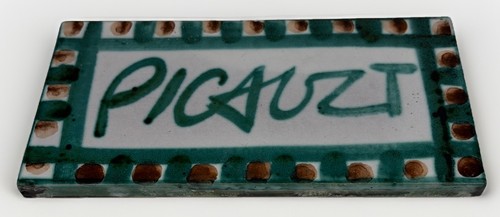 Rare carreau avec inscription - carreau,