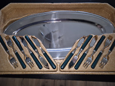 SERVICE A POISSON UN PLAT + COUVERTS 6 PERSONNES INOX