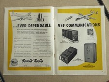 2/1954 PUB BENDIX AVIATION VHF RECEIVER TRANSMITTER LOCKHEED CONSTELLATION AD