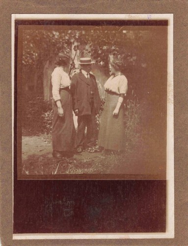 Ancienne photo contrecollee - photo,