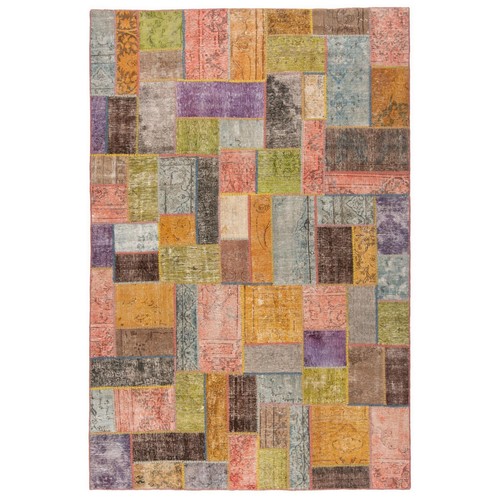 Tapis patchwork vintage fait - vintage,