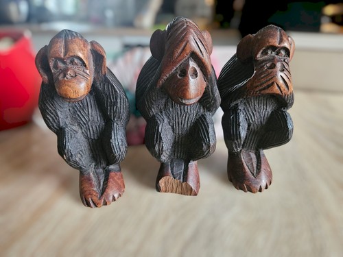 Trois singes sagesse - singes, de
