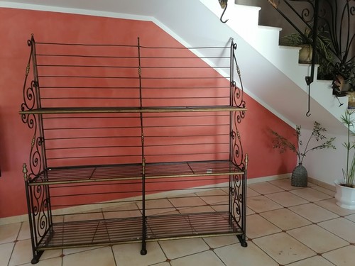 Boulanger étagère fer forgé