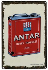 Plaque métal vintage HUILES
