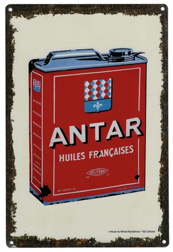 Plaque métal vintage huiles - vintage,