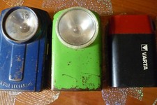 Anciennes Lampes de poche "3" - Wonder-Leclanché-Varta.