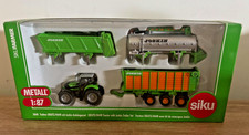 SIKU 1848    Tracteur DEUTZ -  FAHR Agrotron X720 3 Remorques    1:87 NEUF