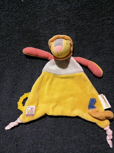 Doudou plat lion jaune - doudou,