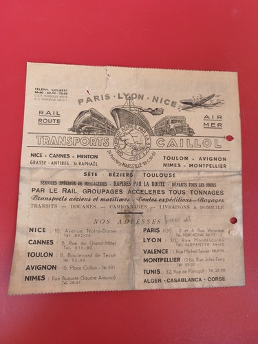 Ancien papier transports - papier,