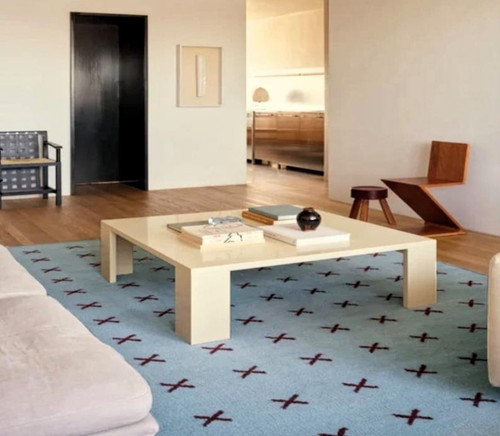 Tapis suédois ancien bleu