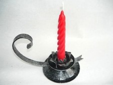 Candelabre Porte-Cierge En Fer Forgé Avec Bougie Offerte