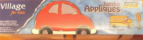 Village kids mural red - red, car