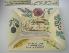 RARE cendrier VIDE POCHE VALLAURIS cerenne étape du tour de france auto 1957