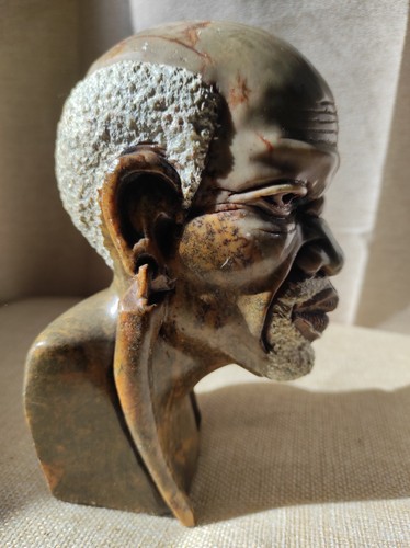 Buste pierre homme africain - en,