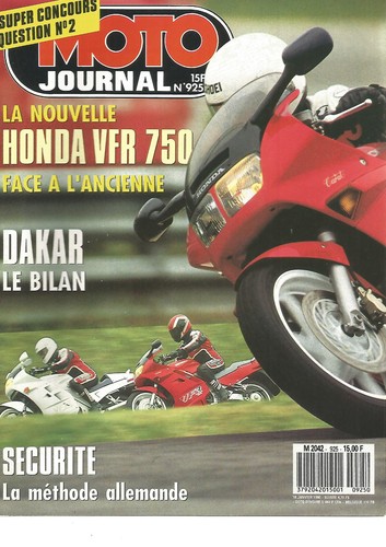Moto journal 925 honda - moto, vfr