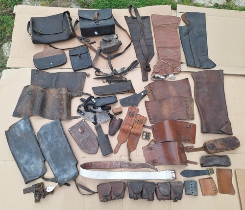 Gros lot cuir militaria divers - gros,