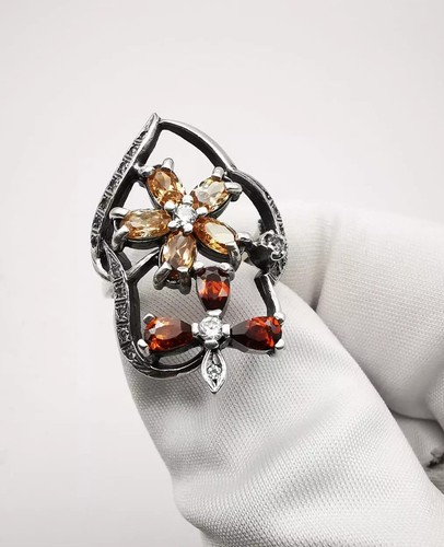 Bague vintage femme argent - femme,