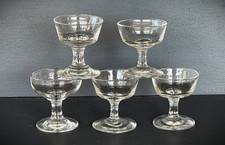 5 mini coupes en verre soufflé XIXème Art Populaire Bistrot Antique French Glass