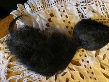 PERRUQUE POUR POUPEE ANCIENNE  asiatique avec queue de chevalTOUR DE TETE 20cm