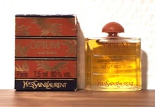 Eau de Toilette Opium d'Yves Saint Laurent 7,5 ml. Boîte. Plein. Bouchon rouille