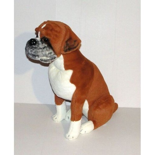 Peluche chien boxer - chien,