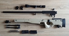 Airsoft sniper Well MB08 tan, lunette 3-9X40, Bipied, 2 chargeurs, BB loader