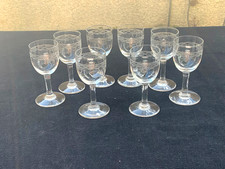 8 Anciens Verres en Cristal Cave à Liqueur Napoléon III