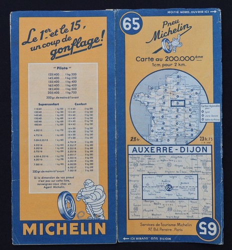 Carte michelin auxerre - carte,