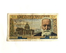 ANCIEN BILLET DE BANQUE DE 5 NF  " VICTOR HUGO "