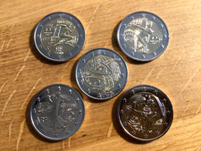 Lot 5x 2 euro France JO Paris 2021 2022 2023 2024 pièces commémoratives