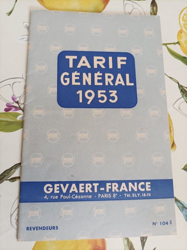 1953 ancien catalogue - , gevaert