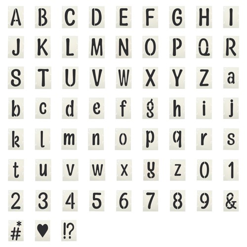Pochoirs pour lettres - pochoirs, 5"
