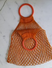 Filet à provision vintage orange.