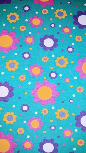 Tissu jersey bright fleurs - tissu,