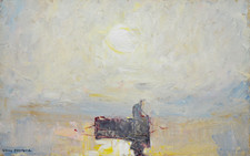 PASTOUR Louis (1876-1948) «Brume au lever, Cannes»  Provence Matin Pêcheurs Nice