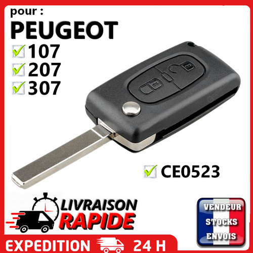 Coque clé plip pour - , peugeot
