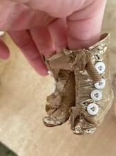 RARE SUPERBES BOTTINES ANCIENNES POUR POUPEE PARISIENNE