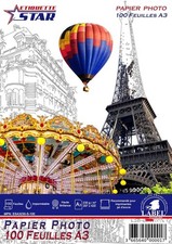 Papier Photo A3 EtiquetteStar 230g - 100 Feuilles Premium Haute Brillance