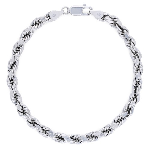 Véritable 14k blanc 5mm - or,