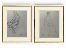 PIERRE PATUREAU (1924-2020) BELLE PAIRE DE DESSINS DE NUS MASCULINS  (74)