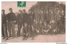 AYBP4-0296-30 - NIMES - Groupe de soldats CARTE PHOTO MILITAIRE LOUIS XV