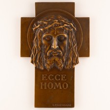 Médaille plaquette de Jésus-Christ - Ecce Homo - signée par Georges Prud'homme
