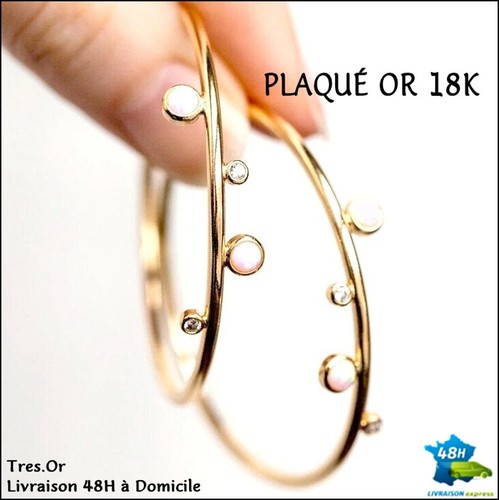 Plaqué 18k créoles - or,