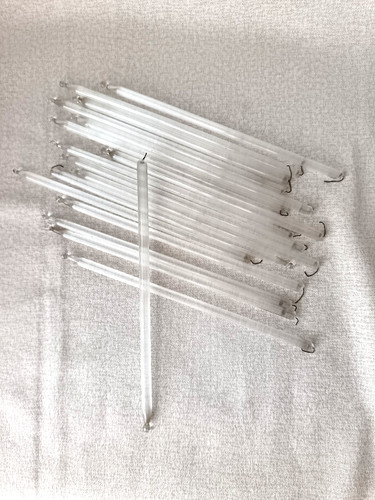 Tubes verre creux strie - 28,