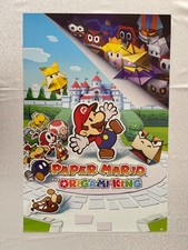 SUPER MARIO,PAPER MARIO, ORIGAMI KING, RARE AFFICHE OFFICIELLE SOUS LICENCE 2020