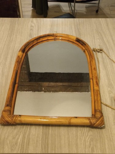 Grand miroir cadre bois et - en,